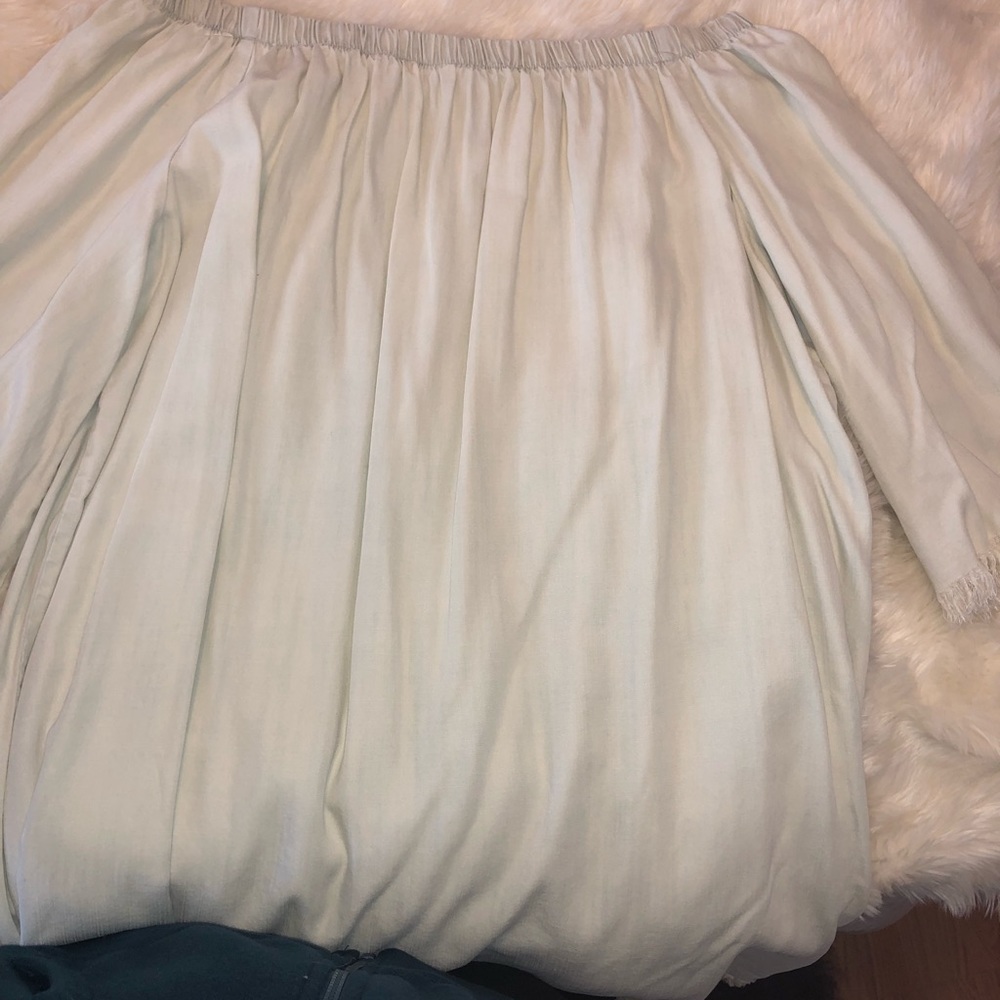 Creamy white off the shoulder dress